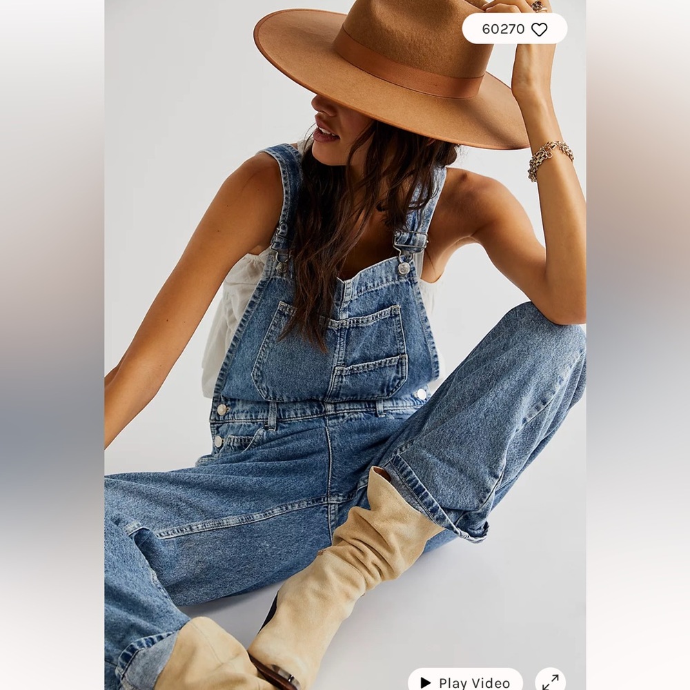 We the Free People ziggy denim overalls Women's Blue Denim Overalls, never worn!